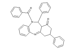 Image of 5-benzoyl-6,9-diphenyl-6a,8,9,10-tetrahydro-6H-benzo[c][1,5]benzodiazepin-7-one