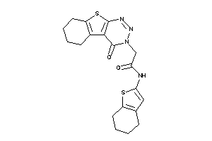 Image of 2-(4-keto-5,6,7,8-tetrahydrobenzothiopheno[2,3-d]triazin-3-yl)-N-(4,5,6,7-tetrahydrobenzothiophen-2-yl)acetamide