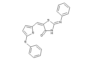 2-phenylimino-5-[[5-(phenylthio)-2-thienyl]methylene]thiazolidin-4-one