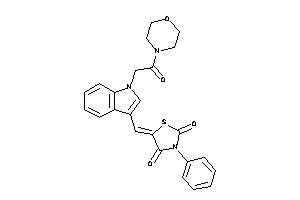 5-[[1-(2-keto-2-morpholino-ethyl)indol-3-yl]methylene]-3-phenyl-thiazolidine-2,4-quinone