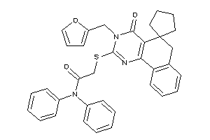 2-[[3-(2-furfuryl)-4-keto-spiro[6H-benzo[h]quinazoline-5,1'-cyclopentane]-2-yl]thio]-N,N-diphenyl-acetamide