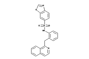 Image of N-[2-(1-isoquinolylmethyl)phenyl]-1,3-benzothiazole-6-sulfonamide