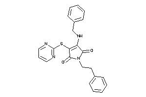 3-(benzylamino)-1-phenethyl-4-(2-pyrimidylthio)-3-pyrroline-2,5-quinone