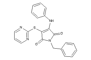 3-anilino-1-benzyl-4-(2-pyrimidylthio)-3-pyrroline-2,5-quinone