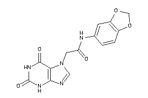 N-(1,3-benzodioxol-5-yl)-2-(2,6-diketo-3H-purin-7-yl)acetamide