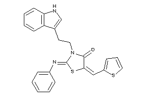3-[2-(1H-indol-3-yl)ethyl]-2-phenylimino-5-(2-thenylidene)thiazolidin-4-one