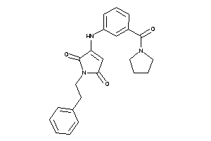 1-phenethyl-3-[3-(pyrrolidine-1-carbonyl)anilino]-3-pyrroline-2,5-quinone