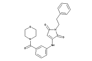 3-[3-(morpholine-4-carbonyl)anilino]-1-phenethyl-3-pyrroline-2,5-quinone