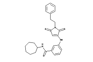 N-cycloheptyl-3-[(2,5-diketo-1-phenethyl-3-pyrrolin-3-yl)amino]benzamide