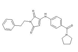 1-phenethyl-3-[4-(pyrrolidine-1-carbonyl)anilino]-3-pyrroline-2,5-quinone