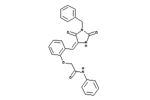 2-[2-[(1-benzyl-2,5-diketo-imidazolidin-4-ylidene)methyl]phenoxy]-N-phenyl-acetamide