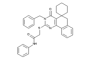 2-[(3-benzyl-4-keto-spiro[6H-benzo[h]quinazoline-5,1'-cyclohexane]-2-yl)thio]-N-phenyl-acetamide