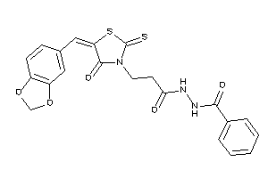 N'-[3-(4-keto-5-piperonylidene-2-thioxo-thiazolidin-3-yl)propanoyl]benzohydrazide