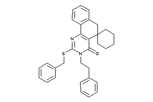 2-(benzylthio)-3-phenethyl-spiro[6H-benzo[h]quinazoline-5,1'-cyclohexane]-4-one