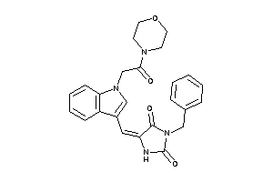 3-benzyl-5-[[1-(2-keto-2-morpholino-ethyl)indol-3-yl]methylene]hydantoin