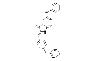 2-[2,5-diketo-4-[4-(phenylthio)benzylidene]imidazolidin-1-yl]-N-phenyl-acetamide