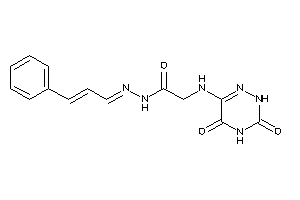 N-(cinnamylideneamino)-2-[(3,5-diketo-2H-1,2,4-triazin-6-yl)amino]acetamide