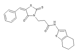 3-(5-benzal-4-keto-2-thioxo-thiazolidin-3-yl)-N-(4,5,6,7-tetrahydrobenzothiophen-2-yl)propionamide