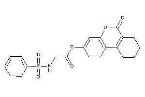 Image of 2-(benzenesulfonamido)acetic Acid (6-keto-7,8,9,10-tetrahydrobenzo[c]isochromen-3-yl) Ester