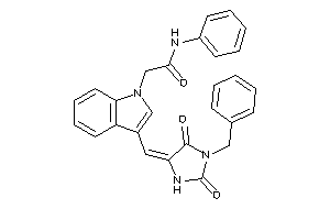 2-[3-[(1-benzyl-2,5-diketo-imidazolidin-4-ylidene)methyl]indol-1-yl]-N-phenyl-acetamide