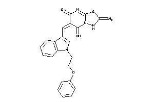 5-imino-2-methylene-6-[[1-(2-phenoxyethyl)indol-3-yl]methylene]-3H-[1,3,4]thiadiazolo[3,2-a]pyrimidin-7-one