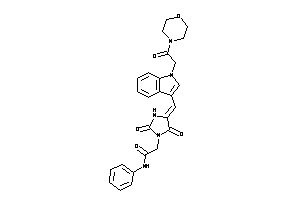 2-[2,5-diketo-4-[[1-(2-keto-2-morpholino-ethyl)indol-3-yl]methylene]imidazolidin-1-yl]-N-phenyl-acetamide