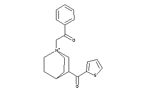 1-phenyl-2-[3-(2-thenoyl)quinuclidin-1-ium-1-yl]ethanone