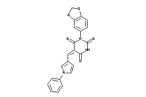 Image of 1-(1,3-benzodioxol-5-yl)-5-[(1-phenylpyrrol-3-yl)methylene]barbituric Acid