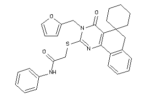 2-[[3-(2-furfuryl)-4-keto-spiro[6H-benzo[h]quinazoline-5,1'-cyclohexane]-2-yl]thio]-N-phenyl-acetamide