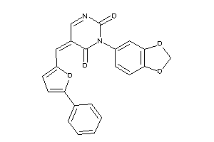3-(1,3-benzodioxol-5-yl)-5-[(5-phenyl-2-furyl)methylene]pyrimidine-2,4-quinone