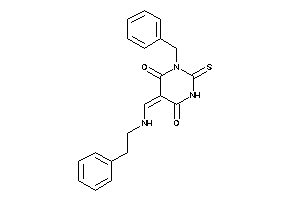 1-benzyl-5-[(phenethylamino)methylene]-2-thioxo-hexahydropyrimidine-4,6-quinone
