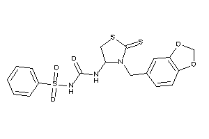 1-besyl-3-(3-piperonyl-2-thioxo-thiazolidin-4-yl)urea