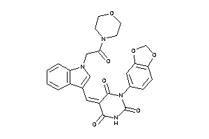1-(1,3-benzodioxol-5-yl)-5-[[1-(2-keto-2-morpholino-ethyl)indol-3-yl]methylene]barbituric Acid
