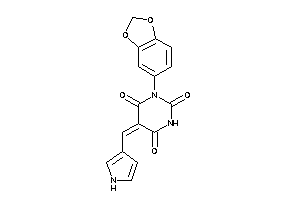 Image of 1-(1,3-benzodioxol-5-yl)-5-(1H-pyrrol-3-ylmethylene)barbituric Acid