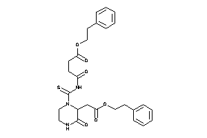 Image of 4-keto-4-[[3-keto-2-(2-keto-2-phenethyloxy-ethyl)piperazine-1-carbothioyl]amino]butyric Acid Phenethyl Ester