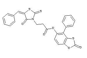 3-(5-benzal-4-keto-2-thioxo-thiazolidin-3-yl)propionic Acid (2-keto-4-phenyl-1,3-benzoxathiol-5-yl) Ester