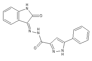 Image of N-[(2-ketoindolin-3-ylidene)amino]-5-phenyl-1H-pyrazole-3-carboxamide