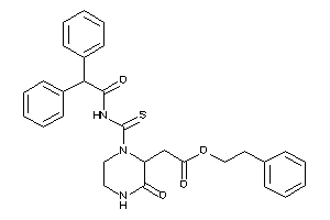Image of 2-[1-[(2,2-diphenylacetyl)thiocarbamoyl]-3-keto-piperazin-2-yl]acetic Acid Phenethyl Ester