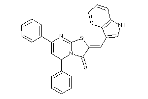 2-(1H-indol-3-ylmethylene)-5,7-diphenyl-5H-thiazolo[3,2-a]pyrimidin-3-one