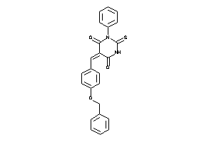 5-(4-benzoxybenzylidene)-1-phenyl-2-thioxo-hexahydropyrimidine-4,6-quinone