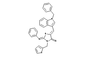 5-[(1-benzylindol-3-yl)methylene]-3-(2-furfuryl)-2-phenylimino-thiazolidin-4-one