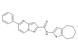 Image of 5-phenyl-N-(5,6,7,8-tetrahydro-4H-cyclohepta[b]thiophen-2-yl)pyrazolo[1,5-a]pyrimidine-2-carboxamide