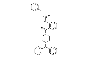 Image of N-[2-(4-benzhydrylpiperazine-1-carbonyl)phenyl]-3-phenyl-propionamide