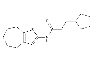 3-cyclopentyl-N-(5,6,7,8-tetrahydro-4H-cyclohepta[b]thiophen-2-yl)propionamide