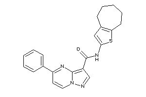 Image of 5-phenyl-N-(5,6,7,8-tetrahydro-4H-cyclohepta[b]thiophen-2-yl)pyrazolo[1,5-a]pyrimidine-3-carboxamide