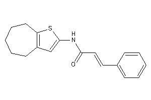 3-phenyl-N-(5,6,7,8-tetrahydro-4H-cyclohepta[b]thiophen-2-yl)acrylamide