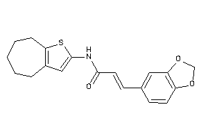 3-(1,3-benzodioxol-5-yl)-N-(5,6,7,8-tetrahydro-4H-cyclohepta[b]thiophen-2-yl)acrylamide