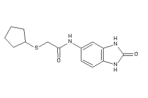 2-(cyclopentylthio)-N-(2-keto-1,3-dihydrobenzimidazol-5-yl)acetamide