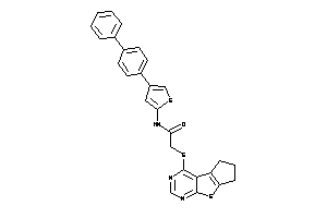 N-[4-(4-phenylphenyl)-2-thienyl]-2-(BLAHylthio)acetamide