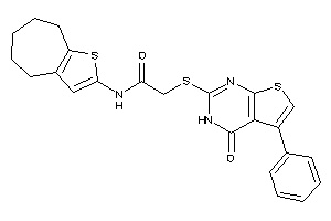 2-[(4-keto-5-phenyl-3H-thieno[2,3-d]pyrimidin-2-yl)thio]-N-(5,6,7,8-tetrahydro-4H-cyclohepta[b]thiophen-2-yl)acetamide